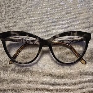 Burberry Black and Gray Cat-Eye Glasses